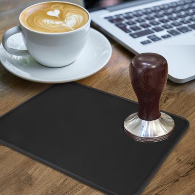 China Viable Coffee Accessories Coffee Pad Mat Tamper Holder Espresso Silicone Non-Slip Mat for sale