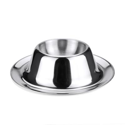 China Viable Round Base Egg Tray Stainless Steel Breakfast Egg Cup Holder Kitchen Accessories for sale