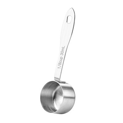 China Viable Kitchen Instruments Mini Coffee Tea Scoop Stainless Steel Measuring Cup Spoon 30ml for sale