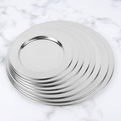 China Sustainable Dishes And Dishes Charger Plate Luxury Silver Metal Round Dinner Dishes For Restaurant for sale