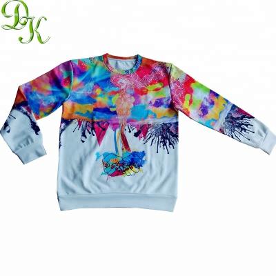 China Anti-pilling fleece varsity sublimation all over print crewneck sweatshirt for sale