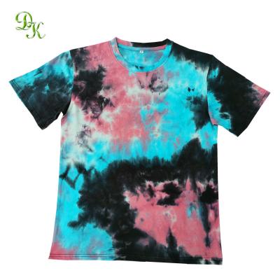 China OEM 100%cotton anti-pilling men's abstract pattern men's streetwear tie-dye t-shirt for sale