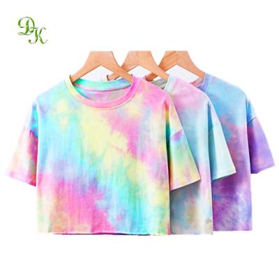 China OEM Service Anti-pilling 100% Cotton Custom Design Cotton Tie Dye T-shirt Woman And Men for sale