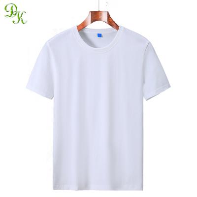 China Anti-pilling Wholesale Custom Design T Shirts Plain White Color Design 100% Cotton for sale