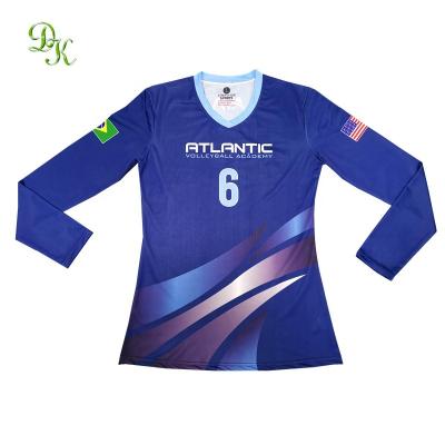 China Comfortable Custom Design Sublimation Women Volleyball Jersey for sale