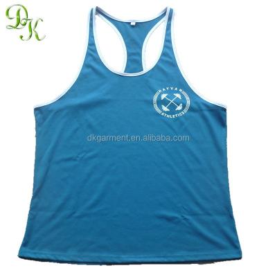 China Custom Anti-pilling Cotton Knit Bodybuilding Tank Tops Gym Singlets Wholesale Men for sale