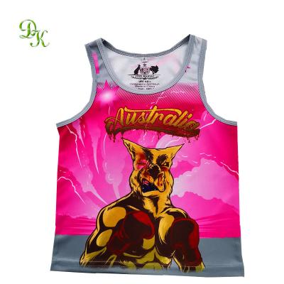 China Custom design QUICK DRY sublimated kids singlet kids singlet for sale