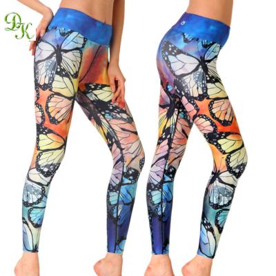 China 2021 Antibacterial Hot Sale Wholesale Custom Design High Waist Women Long Yoga Pants 3d Tummy Control for sale