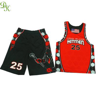 China Reversible Polyester Lacrosse Tank Top Customized Sublimation Print Design for sale