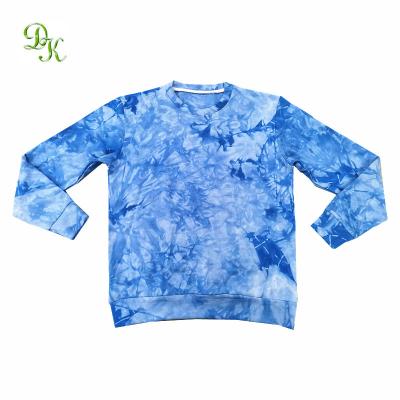 China Anti-pilling Cotton 100% Custom Design Mens Crew Neck Plain Tie Dye Sweatshirt for sale