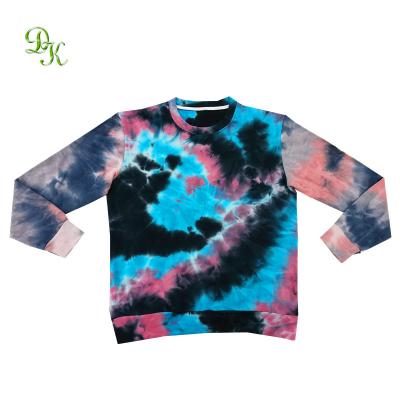 China Anti-pilling Custom Design Mens Crewneck Plain Tie Dye Sweatshirt for sale