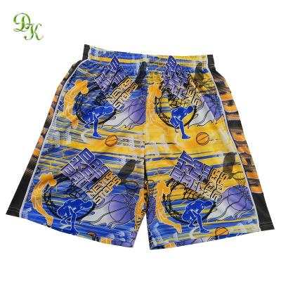 China Custom QUICK DRY 100% Polyester Boy Basketball Mesh Shorts Sublimation All Over Print for sale