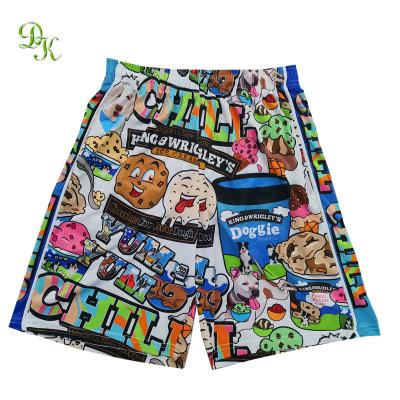 China QUICK DRY 100% Polyester Custom Design Sublimation Print Boy Mens Mesh Shorts for sale