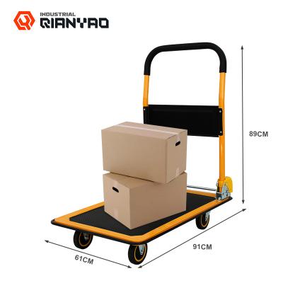 China Tools Factory Wholesale Industrial Warehouse Foldable Platform Hand Truck Trolley Hand Carts for sale