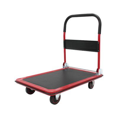 China Industrial Factory Wholesale Platform Truck Foldable Industrial Cart With Silent Wheels for sale