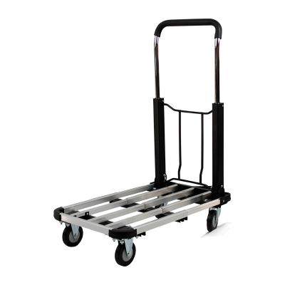 China Tool Makers Customized Foldable Transport Goods Cart Aluminum Alloy Mobile Platform Trolley for sale