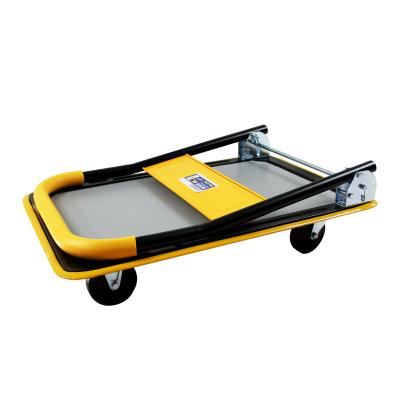 China Industrial High Quality Heavy Duty Express Logistics Tools Cargo Cart Foldable Silent Wheel Platform Truck for sale