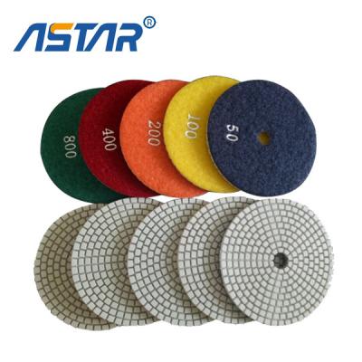 China Diamond White Flexible Polishing Pads flexible for polishing marble for sale