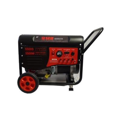 China Small Generator Supply China Electric Power Supplier China Electric Power Generator 6500S Portable Super Silent Camping Three Phase Gasoline Manual Generators for sale