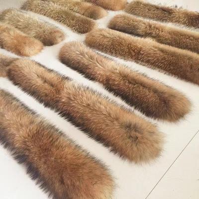 China Factory production real raccoon fur trim real raccoon fur collar winter luxury professional coat for sale