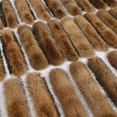 China Factory production real raccoon fur trim real raccoon fur collar winter luxury professional coat for sale