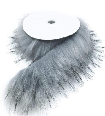 China Toy Factory Outlet 7cm Plush Garment Faux Fur Trimming Faux Raccoon Costume Fur Collar Trim for sale