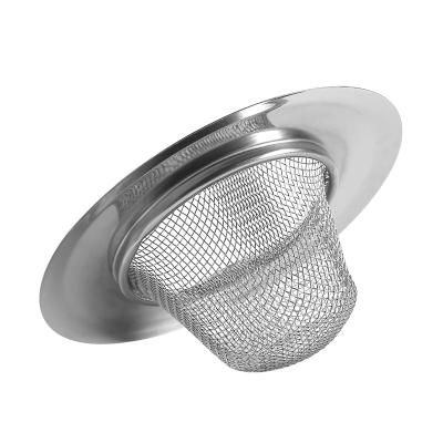 China Durable Good Quality Utensils Stainless Steel Floor Prevent Clogging Waste Net Kitchen Basket Drain Sink Strainer Catch Screen for sale