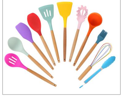 China Sustainable 15 Pieces Cooking Tools Silicone Storage Tools Kitchen Utensils Set Spatula Shovel Non-Stick Kitchen Storage Box for sale