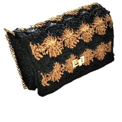 China Fashion Elegant Ladies Wholesale All-match Flapper Straw Bags Crossbody Chain Single Shoulder Handbags for sale