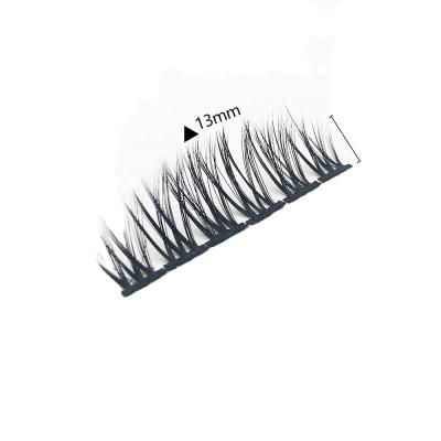 China 25-30 Times 3D Mink Eyelashes 3D Silk Eyelash Vendor With Customized Box Segments 12mm Synthetic Fiber Eyelash for sale