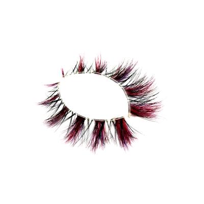 China 25-30 Times Mink Eyelashes Vendor Big Multi Thick Color Mink Cluster Eyelashes for sale