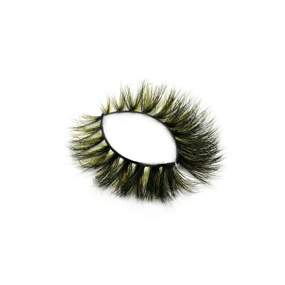 China 25-30 Times Eyelash Groups Handmade Eyelashes Thick Mink Set Ombre Colors Eyelash for sale