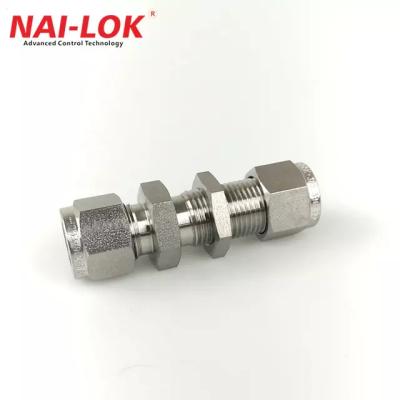 China Forged Type Gas Ferrule Bulkhead Union Instrumentation Tube Fittings 316 Stainless Steel Swagelok Liner For Hardening Nut For Back for sale