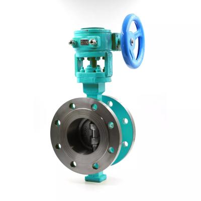 China General Double Flange Butterfly Valves Triple Eccentric Soft Seal Butterfly Valve for sale