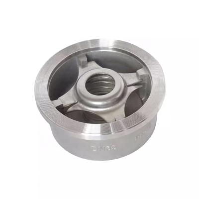 China General ASTM A216 WCB Stainless Steel Double Plate Single Inline Wafer Disc Check Valve for sale