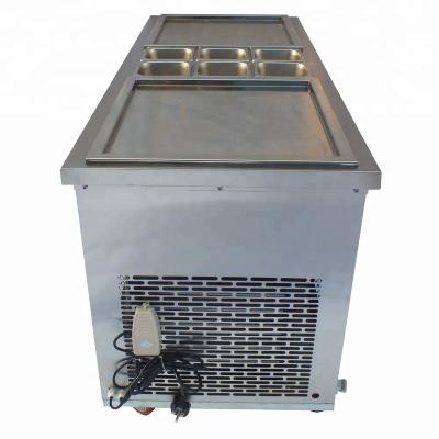 China Snack Factory DIY Stir Fried Ice Cream Machine Canada India Indonesia Malaysia Singapore UK USA for sale