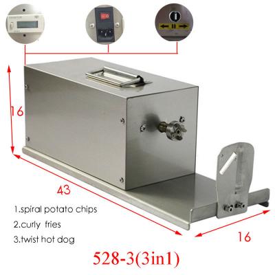 China Spiral Potato Chips Cut and Curly Spiral Frying and Hot Potato Spiral Stainless Steel Dog+ Curly Frying Cutter Machine for sale