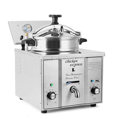 China Hotels Electric Countertop 3KW Kfc Broasted Chicken Frying Machine Pressure Fryer for sale