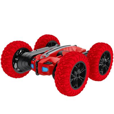 China Lighting 2.4G four wheel stunt remote control vehicle Double sided rolling RC CAR TOY for sale