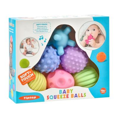 China Soft Toy Enamel soft rubber ball toy, mother and baby touch ball play, water ball squeezing ball, bathroom toy for sale