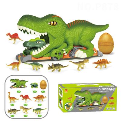 China Training Kids Action Ability Hot Selling Kids Sliding Dinosaur Model Car Dinosaur Swallowing Car Ejection Shot Dinosaur Car for sale