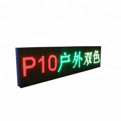 China Text Style Single / Bi-Color P10 Free Running Message Text Led Module Display Board for sale