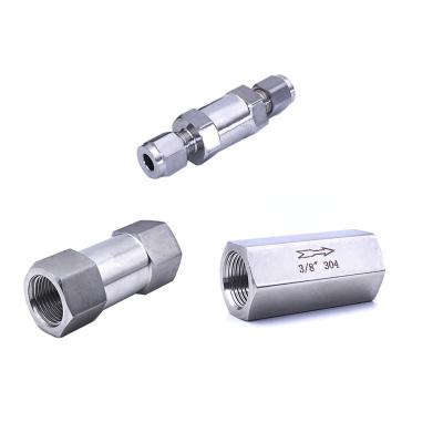 China Swagelok Type 316/304 General Stainless Type High Pressure Air Check Valve Check Valve 6 Tube 8 10 12mm 1/4 3/8 BSPP NPT OD 1/8 for sale