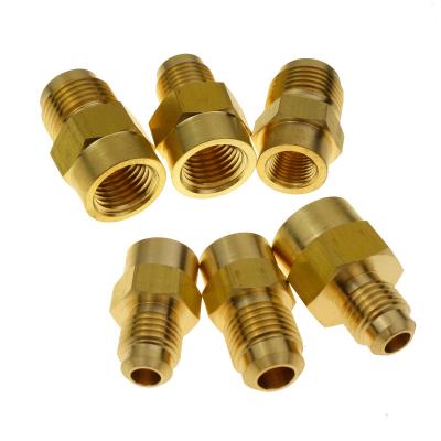 China 1/8 1/4 5/16 3/8 1/2 3/4 5/8 Flare to 1/8 1/4 3/8 Adapter Propane Metering Adapter Female Hose Fitting 1/2 NPT for sale