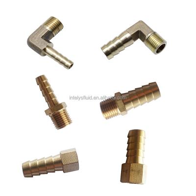 China Straight Brass Male Female Connector Barbed Barb Fitting Male Elbow 6 8 10 12mm Barb x 1/8