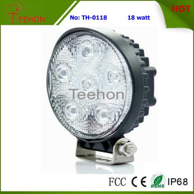 China 18W Round LED Work Lighting for Jeep, 4WD, SUV and Truck for sale