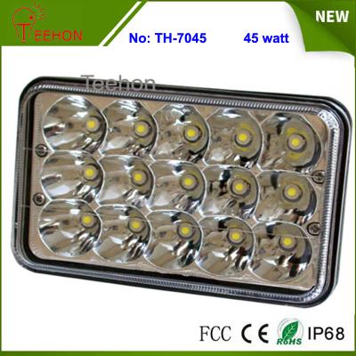 China 5 Inch 45W Rectangle LED Driving Light for Heavy-Duty Trucks and Trailer for sale