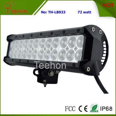 China 72W 12 Inch Double Row LED Light Bar for 4X4 auto,LED spot light or LED flood light beam for sale