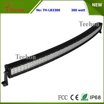 China 300W 53 Inch Curved Double Row LED Light Bar for Dodge Ford and Chevy Trucks for sale