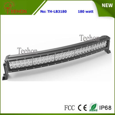 China 13200lm 180W Waterproof IP68 Curved LED Light Bar for Dodge, Ford and Chevy Trucks for sale